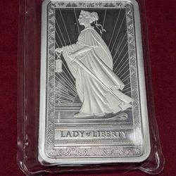 Silver .999 Bar 10ozs Pamp Lady Of Liberty ~ Sealed 