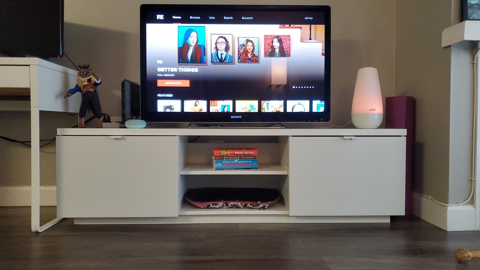 White TV stand