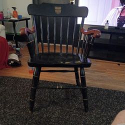 vintage collectible armchair commonly referred to as a "Captain's Chair" or "Windsor Scholar's Chair," likely produced by makers such as Nichols & Sto