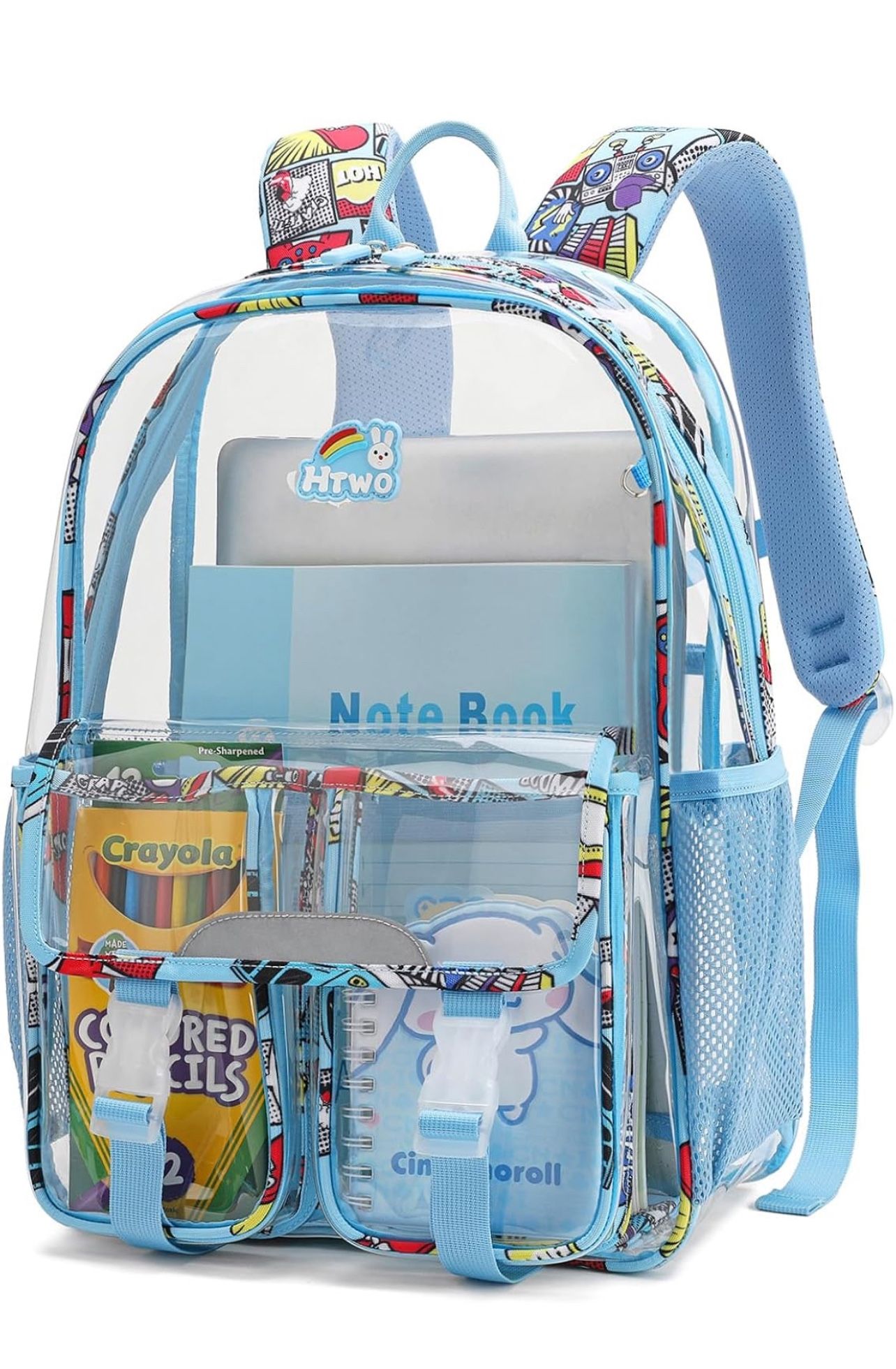 HTWO Clear Backpack Heavy Duty,Transparent Backpack