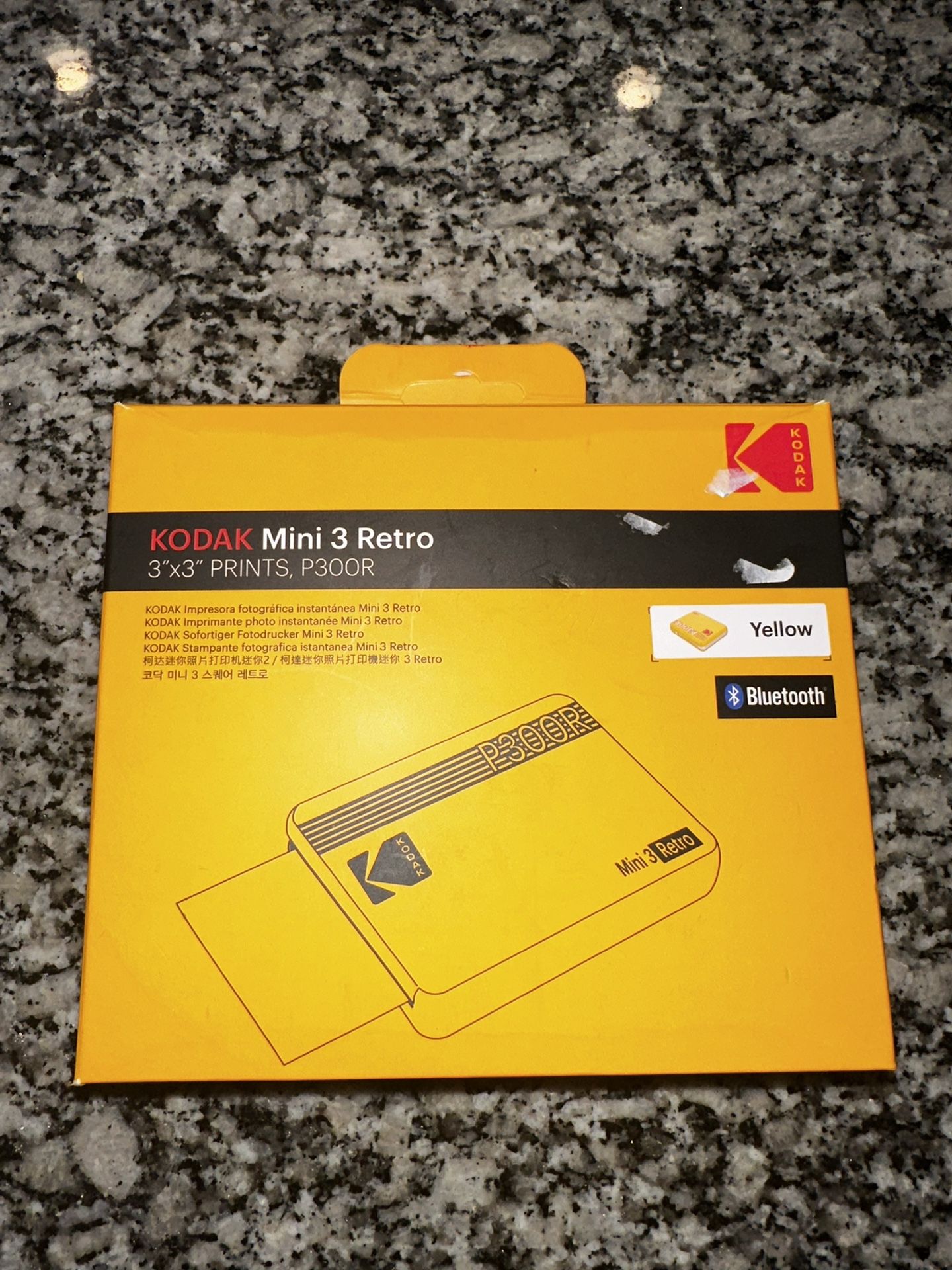 Kodak Mini 3 Retro 3x3” Portable Photo Printer P300R Yellow - Open Box