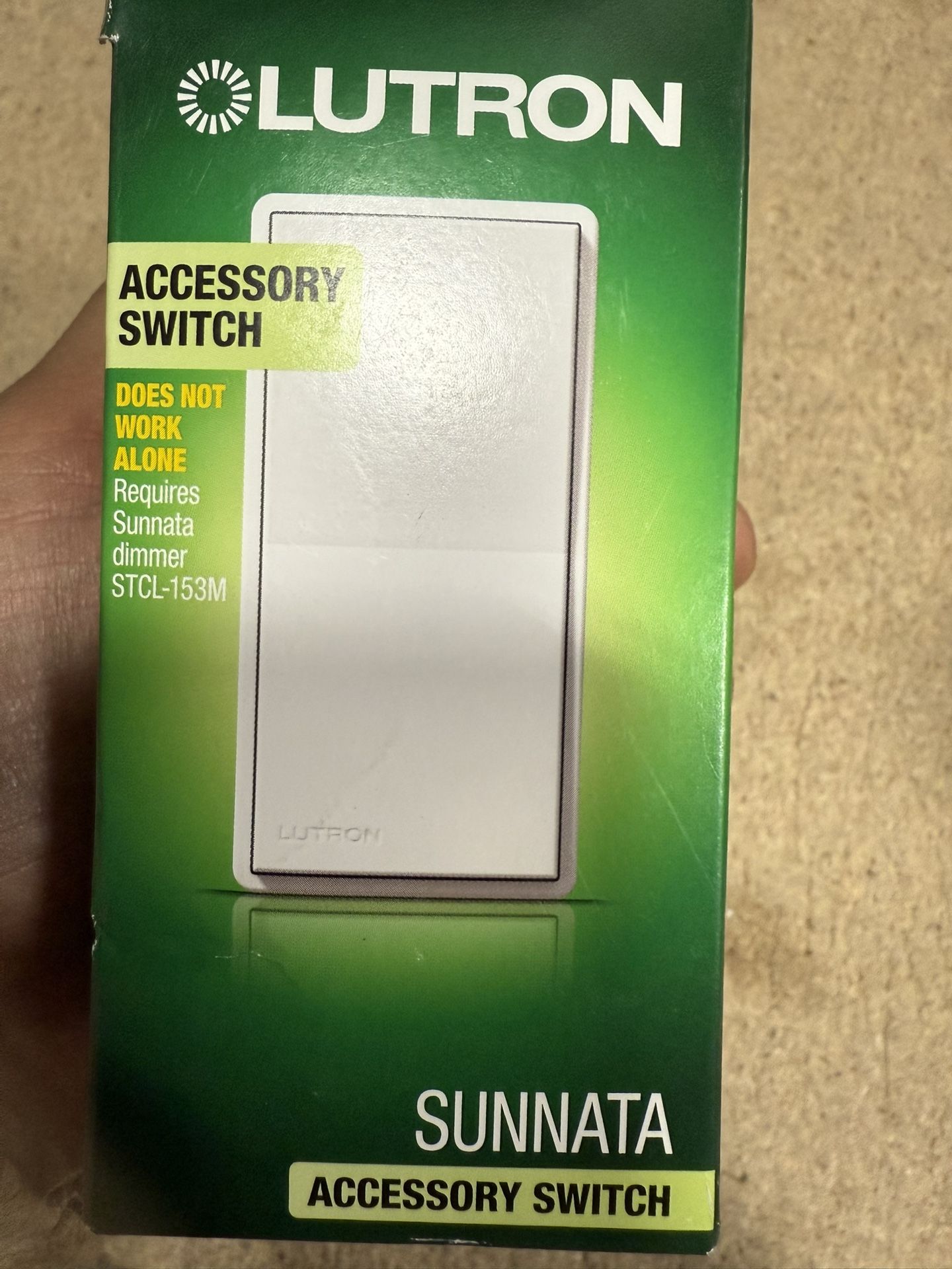 Lutron Sunnata On/Off Accessory Switch, only for use with Sunnata LED Dimmers, White (ST-ASR-WH)