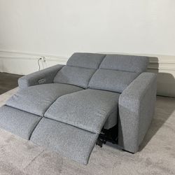 single Fabric Power Reclining Loveseat sofa couch