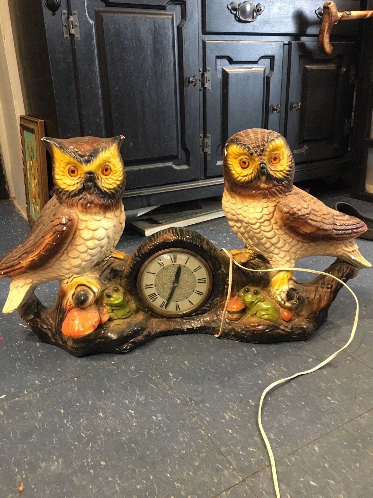 Vintage Owl Clock