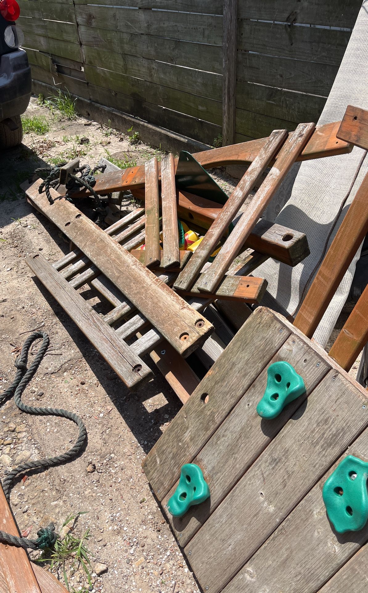 Free Old Wood Playground Set