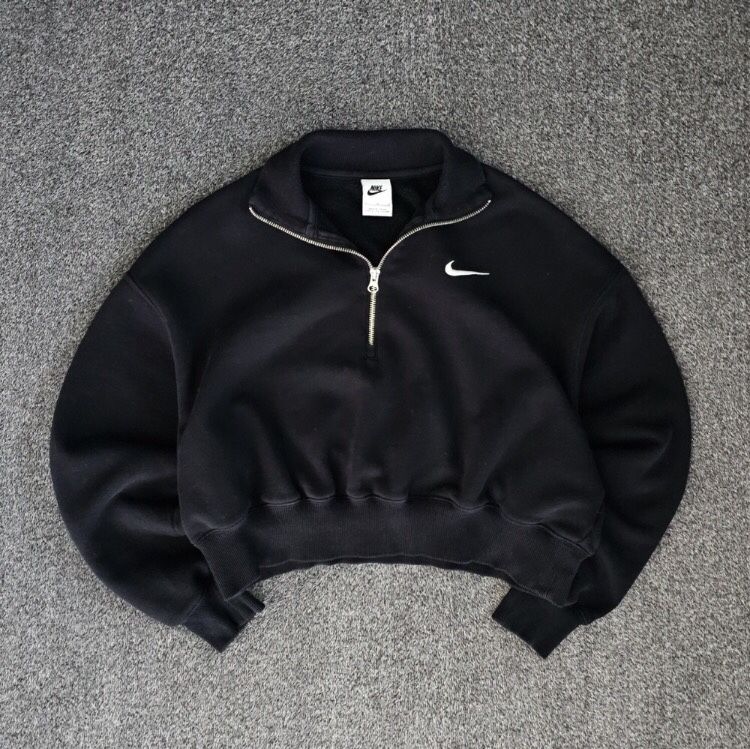 Nike Women’s Sportswear Phoenix Fleece Cropped Quarter Zip Sweatshirt Size Medium