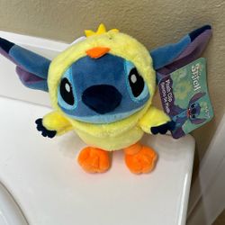 Stitch Plush Dressed Like A Duck Keychain New With Tags 