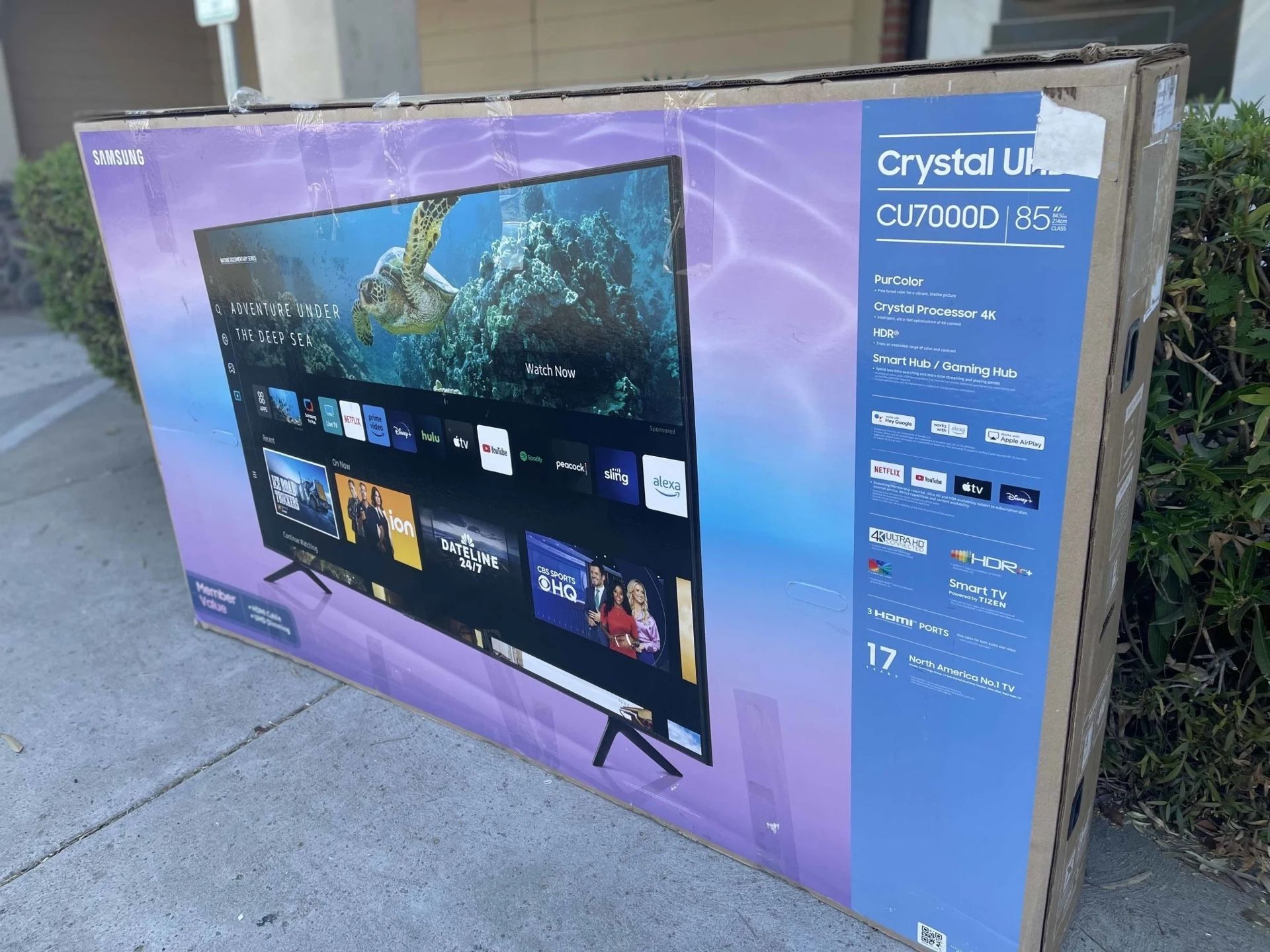 HUGE SMART TV SALE 85" SAMSUNG 4K LED HDR SMART UN85CU7000DXZA