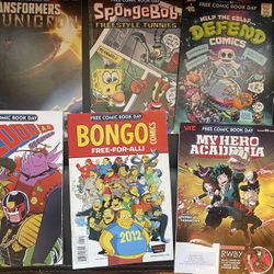 Comic Books Lot Spongebob Star Wars My Hero Academia Transformers Aventure Time More
