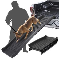 ZENYâ„¢ Bi-Fold Pet Ramp for Dog and Cat Ramp Great for Trunk Back Seat Ladder Step Car SUV