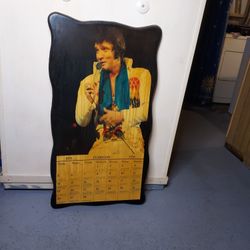 Elvis PRESLEY Wooden Picture 3ft 2ft With1978 Calendar  A Must Have For Collectors Only 40$