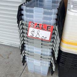 Storage Totes 12 Gallons 8$ Each