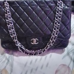 Chanel Bag In Silver Chain 25cm Classic Calf Leather for Sale in New York,  NY - OfferUp