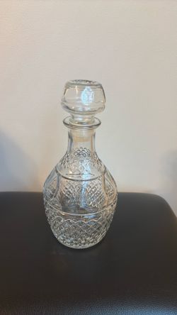 Vintage princess house wine whiskey crystal decanter heritage crown and grape set