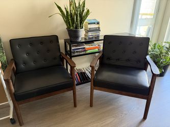 Set of 2 Mid-Century Modern Accent Chairs