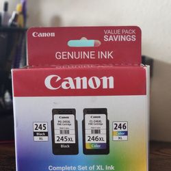 🖨 Canon PG-245 XL/ CL-246 XL Genuine Ink - 1 Open (Unused) Black + 1 New Sealed Color