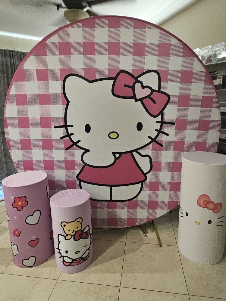 Hello Kitty Backdrop