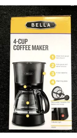 Bella 4 cup coffee maker $10