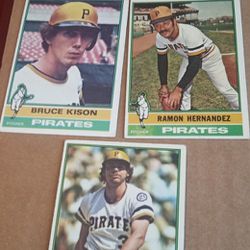 1976 Topps Pirates Baseball Trading Cards