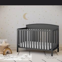 Gray Baby Crib