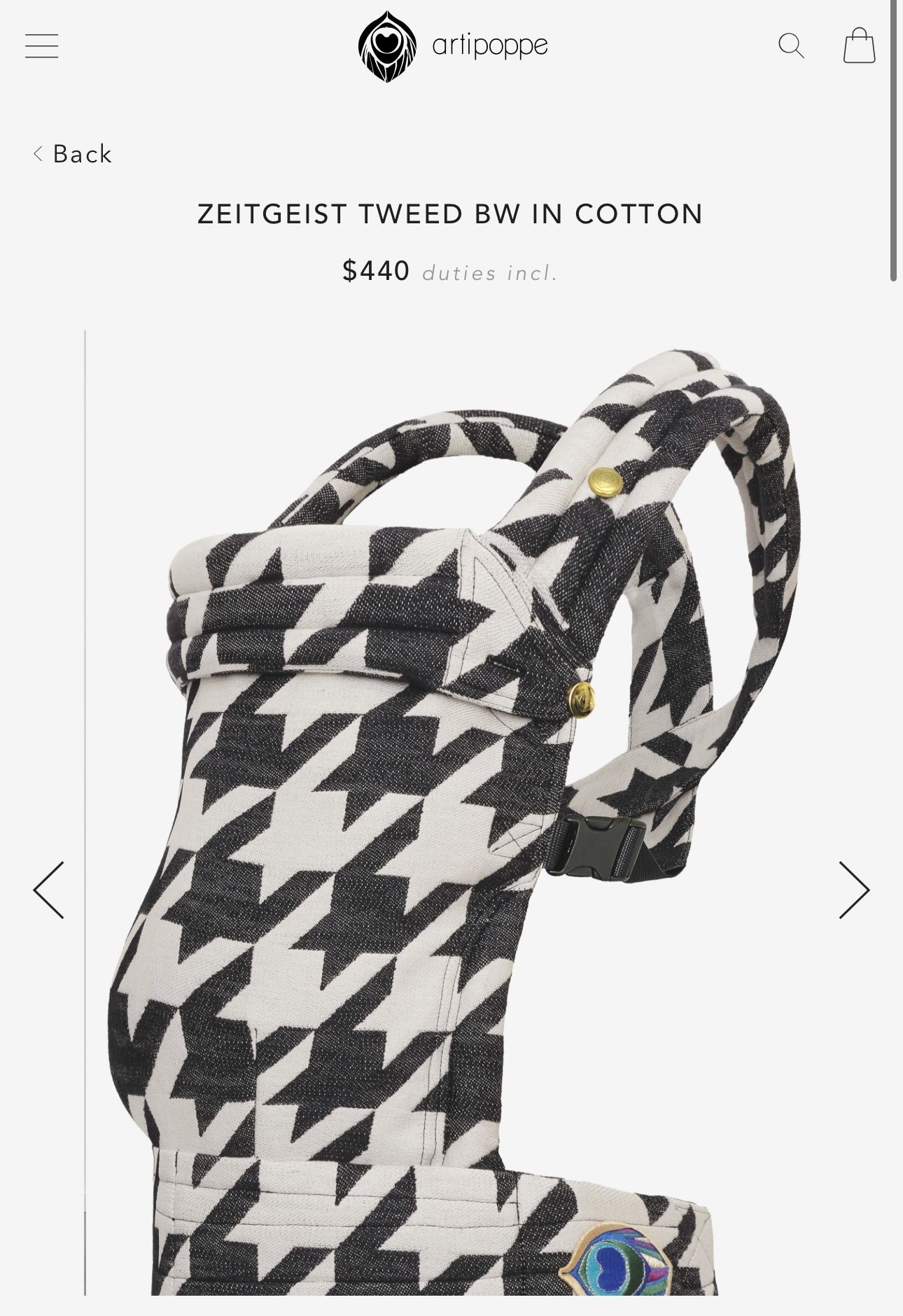 Artipoppe Baby Carrier 