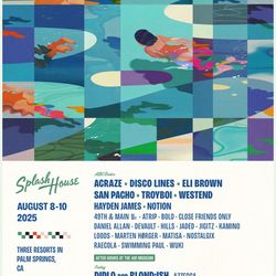Weekend 1 Splash House Saturday & Sunday 