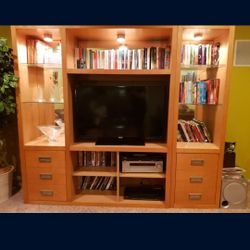 Maplewood Entertainment Center (TV Stand + Book Shelf)