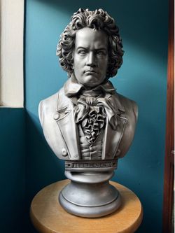 Vintage 21” Large Beethoven Bust Statue (Heavy 25lbs!)