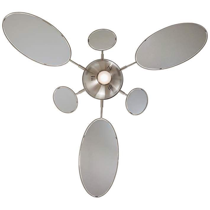 54" Minka Aire Cirque Brushed Nickel LED Ceiling Fan Mid-Century Modern