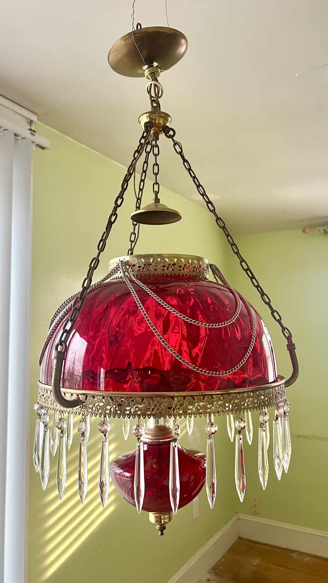 Victorian Hanging Parlor Lamp