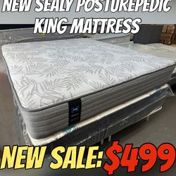 NEW SEALY POSTUREPEDIC KING MATTRESS