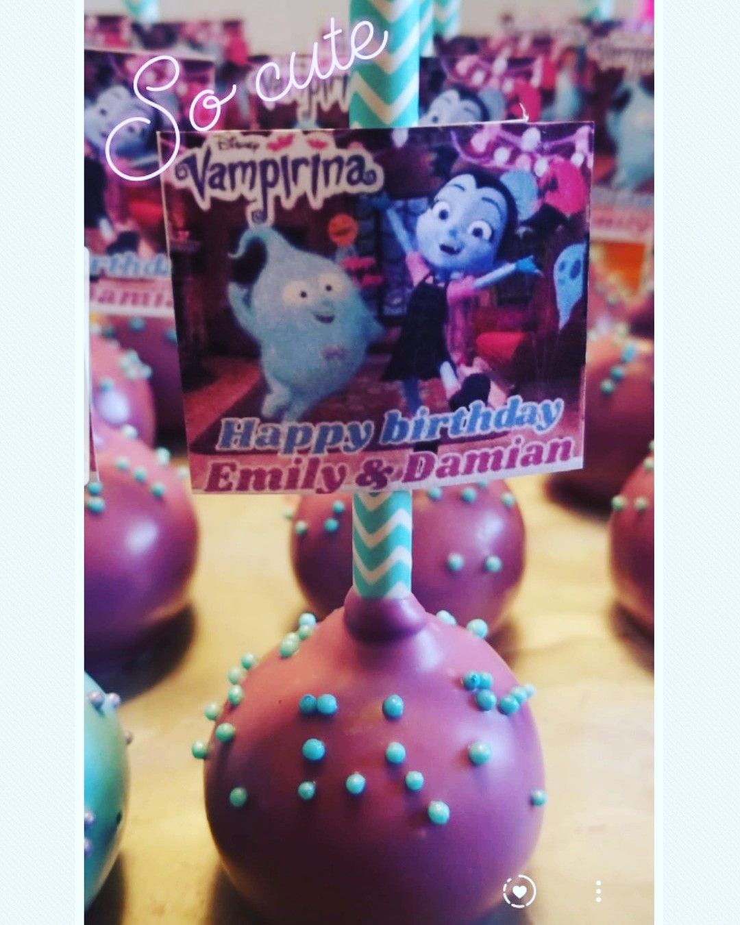 Vampirina cake pops