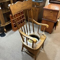 Antique Chamber Pot Chair Toilet