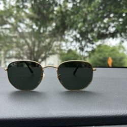 Ray Ban 51021 Polarized Hexagonal Lens Sunglasses