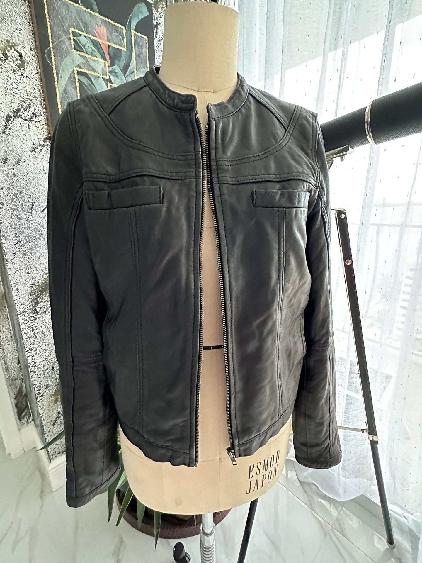 Naf Naf Genuine Leather Jacket