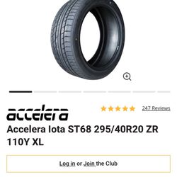 295/40/20 Accelera tires