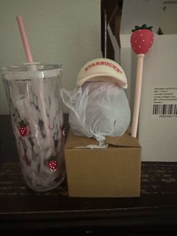 Pink Bearista  + Cold Cup Glass