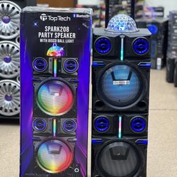   8000W Rechargeable Party Speaker w/ 2x8”Woofers 