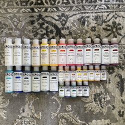Golden Fluid Acrylics Paint Bundle - Showcase (32 Colors of 4floz & 1floz Bottles)