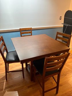 High top dining table with chairs