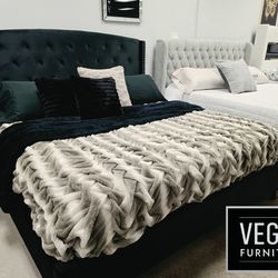 Black velvet Bed Frame