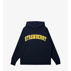 Strawberry Arched Hoodie Navy
