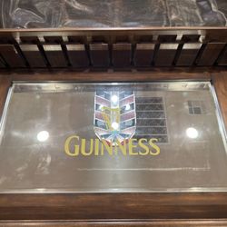 Guinness Mirror And Bar Stool Set