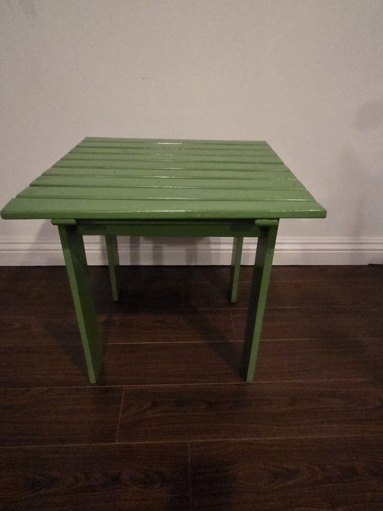 Green Wooden Table