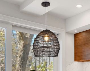 Woven Rattan Pendant Light