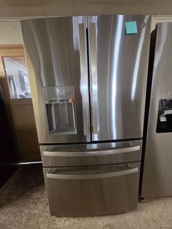 Ge Profile French Doors with access door warranty Financing with snap if you qualify