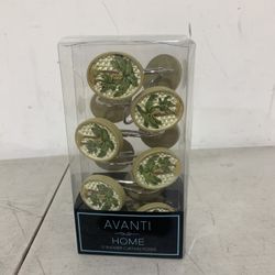 Avanti Linens - Shower Curtain Hooks, Tropical Inspired Bathroom Accessories, Set of 12 (Colony Palm