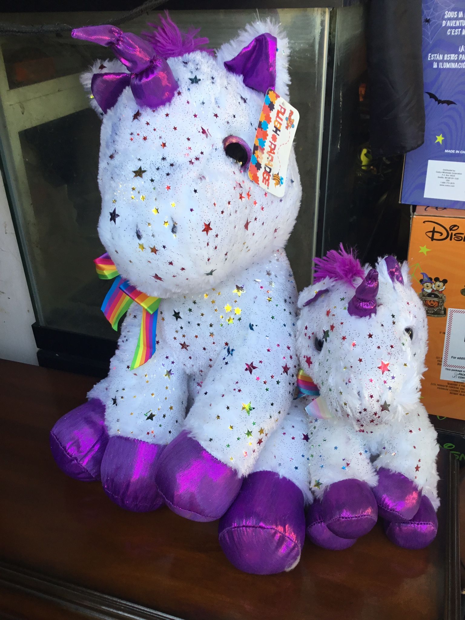 Large Unicorn Stuffy With Matching Baby Stuffed Animal