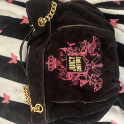 Rare Vintage Juicy Couture Black Gold Hot Pink