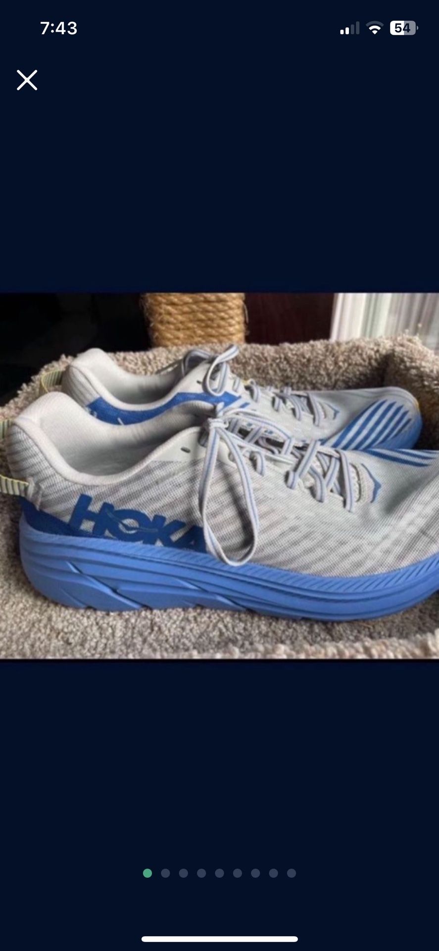 Men’s Hoka One One Rincon Oyster Mushroom/Nebulas Blue in brand new condition no box Size men’s 11,5